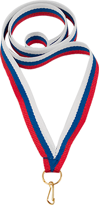 Лента для медалей «триколор , 10 мм